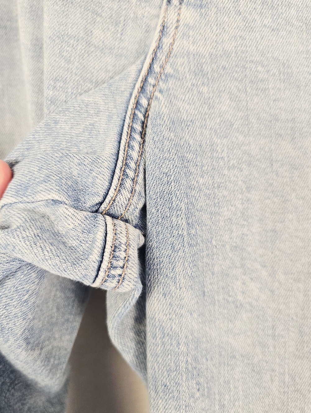 American Eagle High Waist Baggybwide Leg Stretch Light Wash Jeans. Ladies 16 - Picture 9 of 16